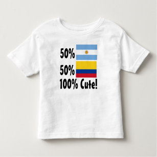 50% Argentinier 50% kolumbianisches 100% niedlich Kleinkind T-shirt
