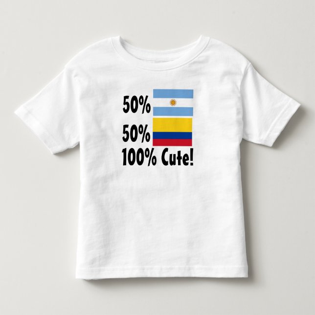 50% Argentinier 50% kolumbianisches 100% niedlich Kleinkind T-shirt (Vorderseite)