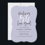 50 aussehen als Geburtstagseinladung<br><div class="desc">50 aussehen zu lassen gute Einladung zum Geburtstag. Modernes,  monochromes Skripttext. Teil einer Sammlung.</div>