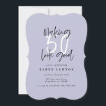 50 aussehen als Geburtstagseinladung<br><div class="desc">50 aussehen zu lassen gute Einladung zum Geburtstag. Modernes,  monochromes Skripttext. Teil einer Sammlung.</div>