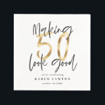 50 aussehen wie gut Gold Geburtstagsparty Serviette<br><div class="desc">50 aussehen gut Gold Effekt Geburtstagsparty Servietten. Teil einer Sammlung.</div>