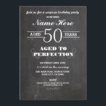 50. BIRDERTAGSPARTEI CHALKBOARD ÜBERRASCHUNGSINVIT EINLADUNG<br><div class="desc">Black & White Chalkboard Geburtstagsparty einladen. Perfekt für jedes Alter Geburtstagsparty...  ÄNDERN SIE DEN TEXT EINFACH,  UM IHR PARTY . Rückdruck im Lieferumfang enthalten.</div>