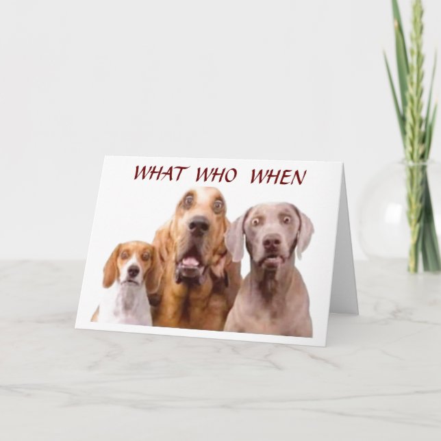 **50.** BIRTHTAG **WIE WANN?** Karte? Karte (Vorderseite)