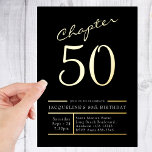 50 Black 50. Geburtstagsparty Gold Folieneinladung<br><div class="desc">Feiern Sie den besonderen Meilenstein der 50-er Wende mit unseren luxuriösen schwarzen Party Einladungen mit atemberaubenden Goldfolienakzenten. Versammle deine Familie und Freunde, um dies zu einer Nacht zu machen, um sich mit diesen eleganten schwarzen und goldenen lädt ein. Unser einzigartiges Design ist perfekt für eine Aussage, sodass Ihre Gäste sicher...</div>