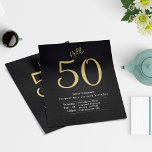50 Black Gold Budget 50. Geburtstag Einladung Flyer<br><div class="desc">Feiern Sie Ihren 50. Geburtstag stilvoll mit diesem schönen schwarz-goldenen Budget 50. Geburtstag Einladungen. Set den Ton für einen unvergesslichen Tag mit einem lustigen und aufschlussreichen Flyer, der den Meilenstein der 50. Mit einem kühlen und eleganten Schwarz-Gold-Farbschema, wird diese Einladung sicher sein, Ihren besonderen Tag in Erinnerung zu rufen. Hallo...</div>