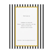 50. Black & Gold Geburtstagsdetails Karte Einlage