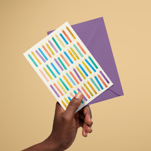 50 bougies colorées Carte d'anniversaire