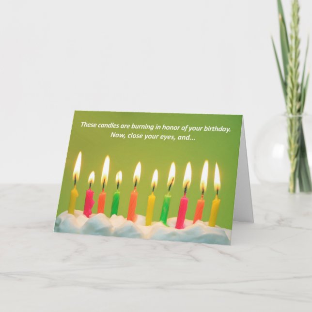 50 bougies de cinquantième carte d'anniversaire (Devant)