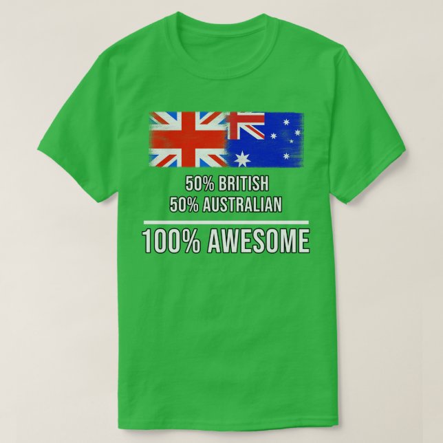50 Britische 50 Australische 100 Phantastisches Ge T-Shirt (Design vorne)