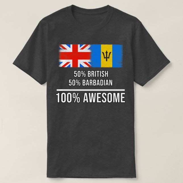 50 Britische 50 Barbadian 100 Phantastisches Gesch T-Shirt (Design vorne)