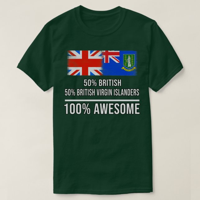 50 Britische 50 Britische Jungfrau Islanders 100 P T-Shirt (Design vorne)