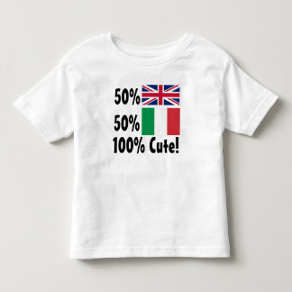 50 % Britische 50 % Italiener 100 % Niedlich Kleinkind T-shirt
