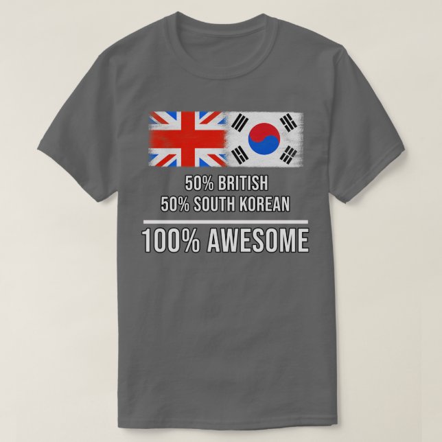 50 Britische 50 Südkoreaner 100 Phantastisches Ges T-Shirt (Design vorne)