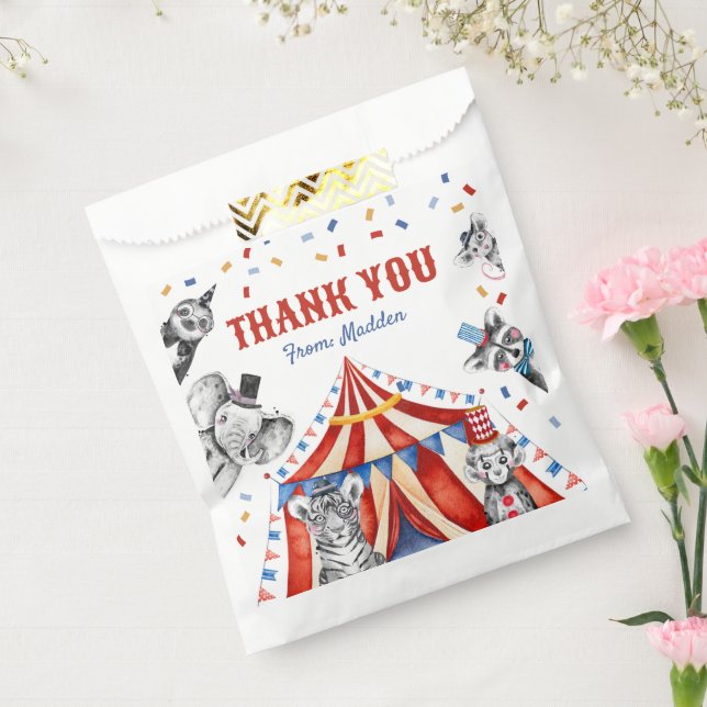 50 Circus Gefälligkeitsflaggen | Leckereien für Zi Geschenktütchen (Versiegelt)