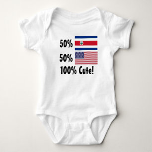 50% Costa Rican 50% Amerikaner 100% niedlich Baby Strampler