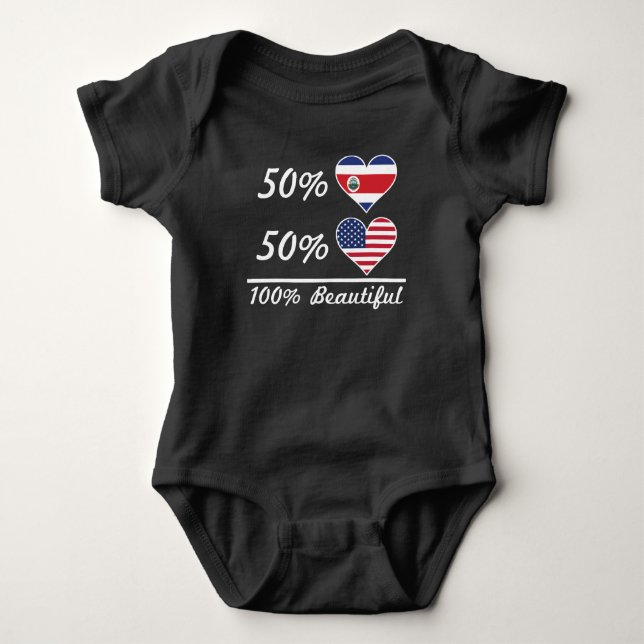 50% Costa Rican 50% Amerikaner 100% schön Baby Strampler (Vorderseite)