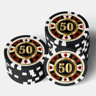 50 Dark Red Casino Chip Las Vegas