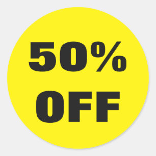 50 % de rabais autocollants pour les promotions de