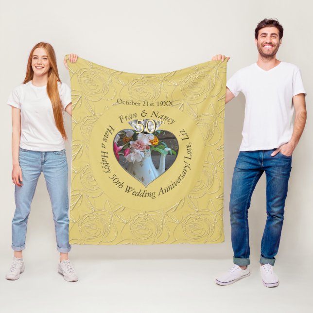 50. Diamond Heart Foto Fleecedecke (Beispiel)