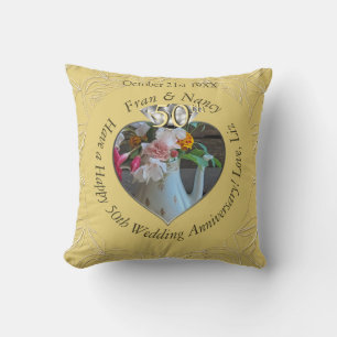 50. Diamond Heart Foto Throw Kissen