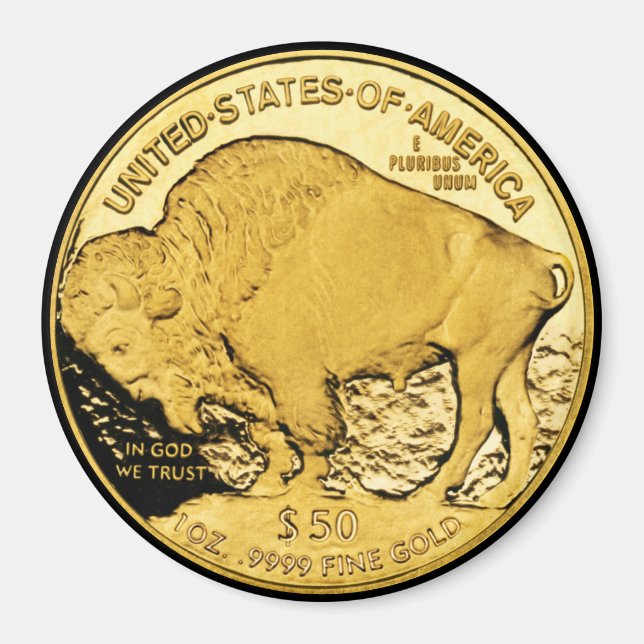 50 Dollar US Buffalo Gold Piece Magnet (Vorne)