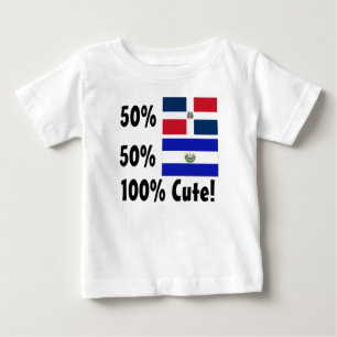 50% Dominikaner 50% Salvadorianer 100% niedlich Baby T-shirt