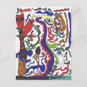 50 dragons carte postale