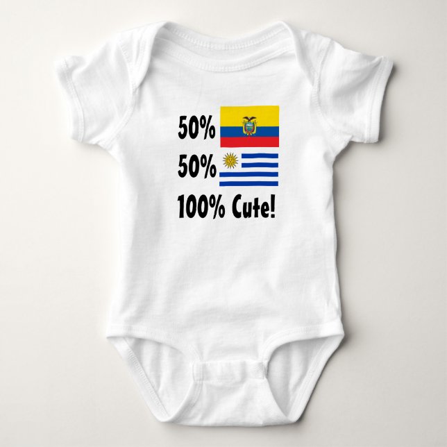 50% Ecuadorian50% Uruguayan 100% niedlich Baby Strampler (Vorderseite)