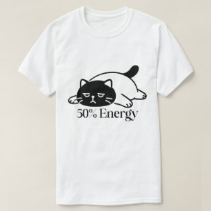 50% Energie Lustiges Niedrigbatterie-Stimmungsdesi T-Shirt