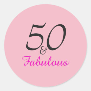 50 et autocollants fabuleux pour l'anniversaire