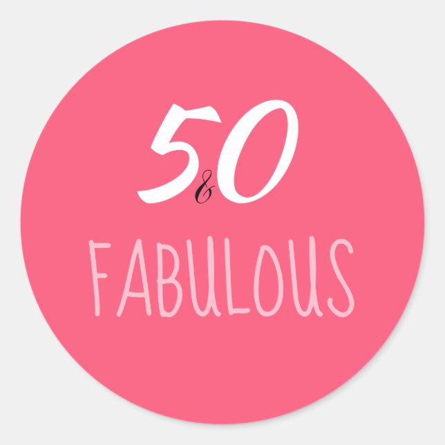 50 et cinquantième autocollant fabuleux (Devant)