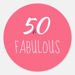 50 et cinquantième autocollant fabuleux