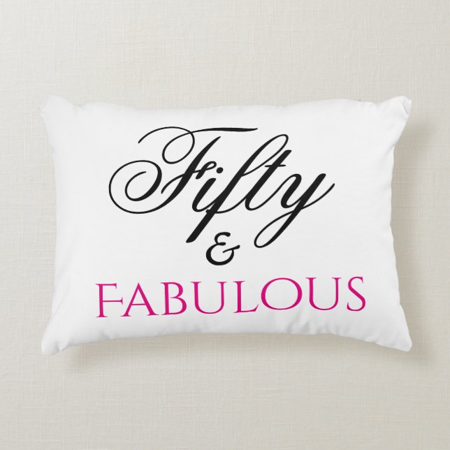 50 et cinquantième coussin fabuleux d'anniversaire (Devant)