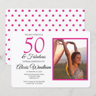 50 et fabuleuse invitation anniversaire avec photo