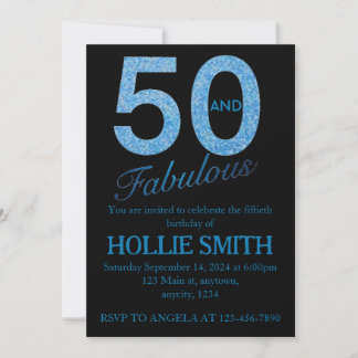 50 et fabuleuse invitation d'anniversaire