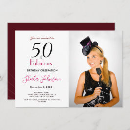 50 et fabuleuse invitation de fête d'anniversaire