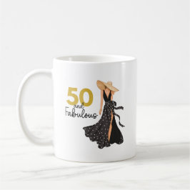 50 et fabuleuse Mug noir et or