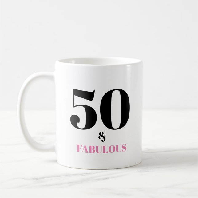 50 et fabuleuse Mug rose (Gauche)