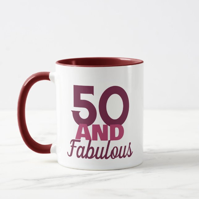 50 et fabuleuse Mug rose violet (Gauche)