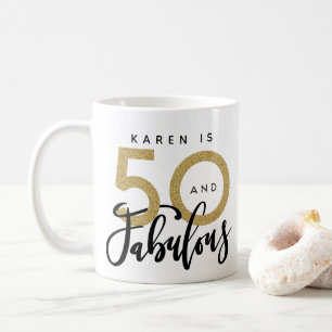50 et fabuleuse tasse d'anniversaire