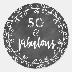 50 et fabuleux 50e Anniversaire Autocollants perso