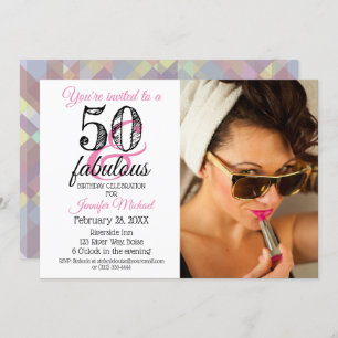 50 et fabuleux 50e anniversaire Invitation