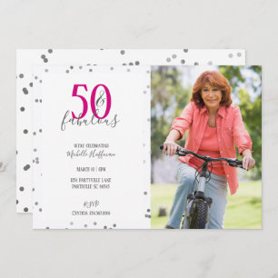 50 et fabuleux 50e anniversaire Invitations de fêt