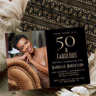 50 et Fabuleux   Invitation pour une fête d'annive