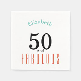 50 et fabuleux serviettes en papier de fête d'anni