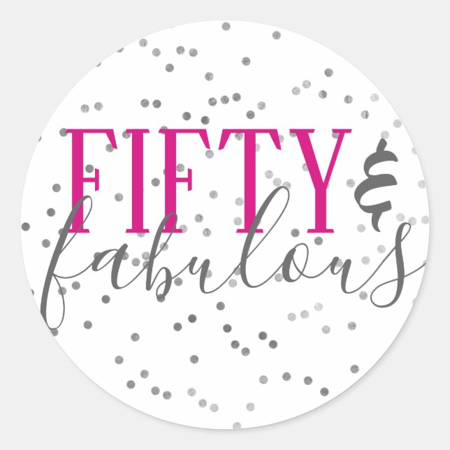 50 et fabuleux Stickers de fête d'anniversaire (Devant)