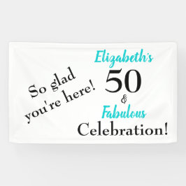 50 et Fabuleux Turquoise Anniversaire bannière
