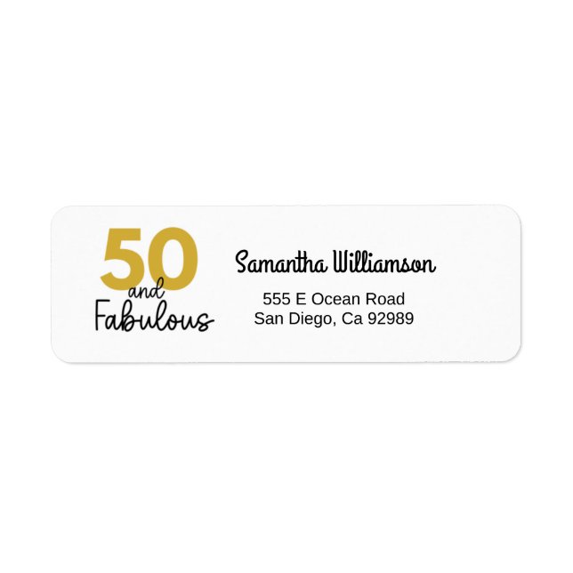 50 et Fabulous Gold et Étiquette noir (Devant)