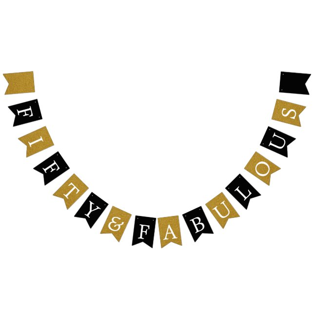 50 et Fabulous Gold Foil bannière d'anniversaire (Tout)