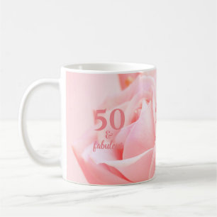 50 et Fabulous Rose Photographie   Café Mug